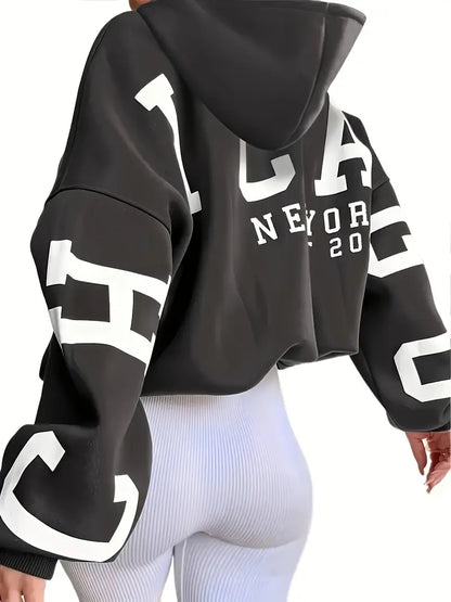 Übergroßer Hoodie Langarm Oversized Frauen