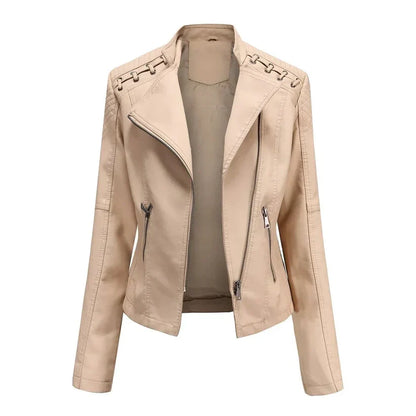 Frauen Lederjacke Frühling Modern Style