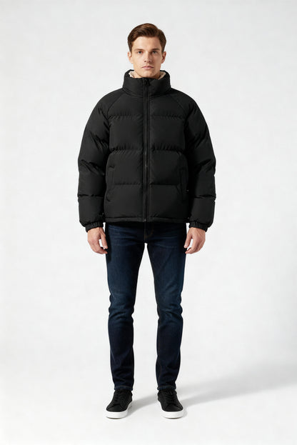 Herren Pufferjacke Fleece Isolierung Warm - IdealeKleiden