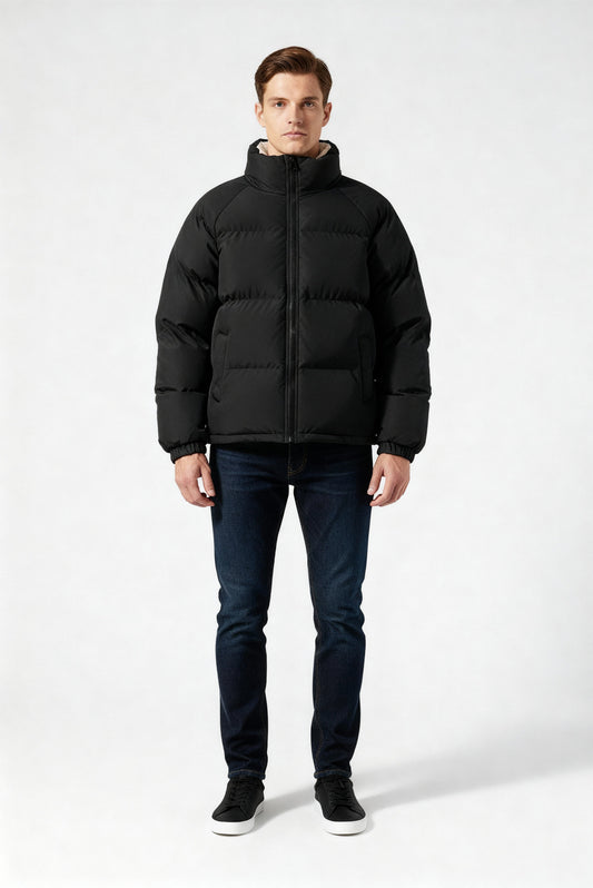 Herren Pufferjacke Fleece Isolierung Warm - IdealeKleiden