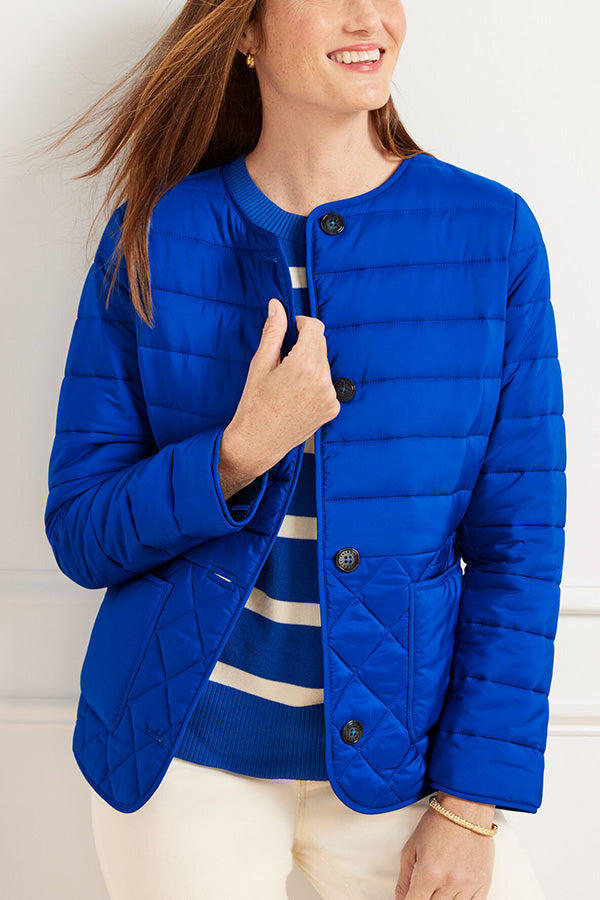 Kragenlose Lederjacke Modern Style