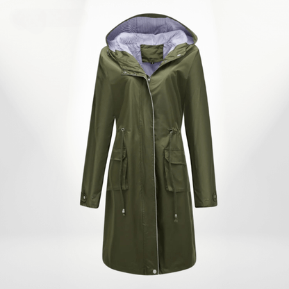 Wasserdichte Damen-Trenchcoat Lang
