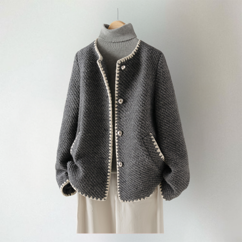 Damenschal Cardigan Leicht Schichten - IdealeKleiden