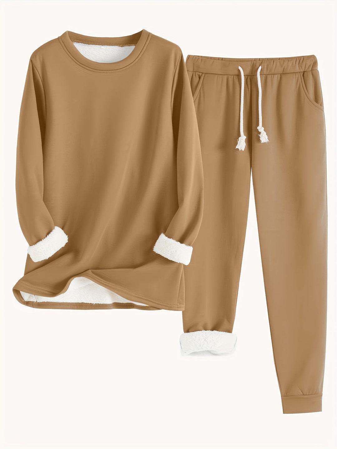 Damen Bequemes Winter-Pyjama-Set