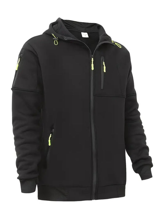 Herren Pullover Kapuzenpulli Reißverschluss Warm - IdealeKleiden