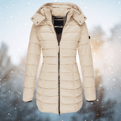 Damen Langjacke Warme Winterpufferjacke