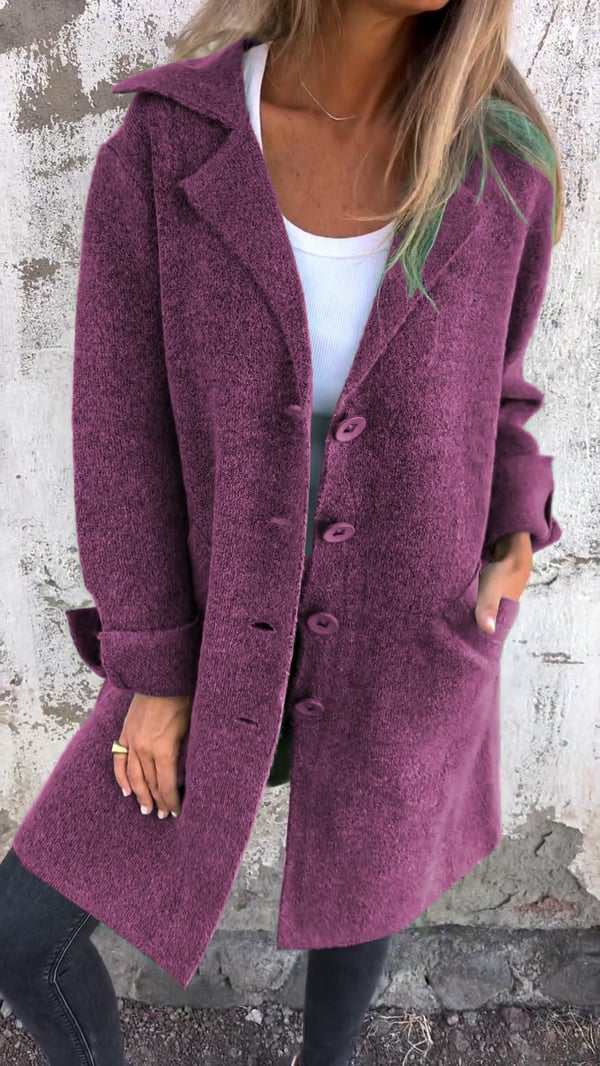 Wollmantel Damen Klassisch Elegant Warm