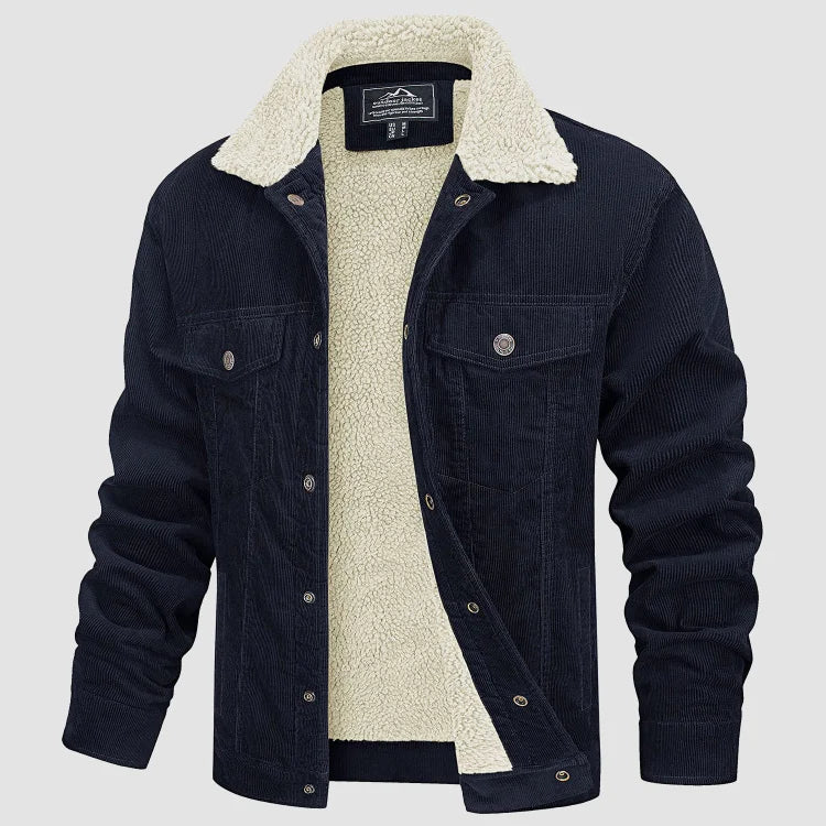 Herren Cordjacke Warm Isoliert Stilvoll