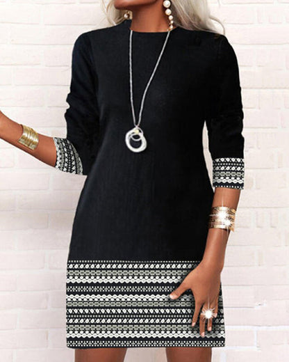 Farbenfrohes Patchwork Kleid
