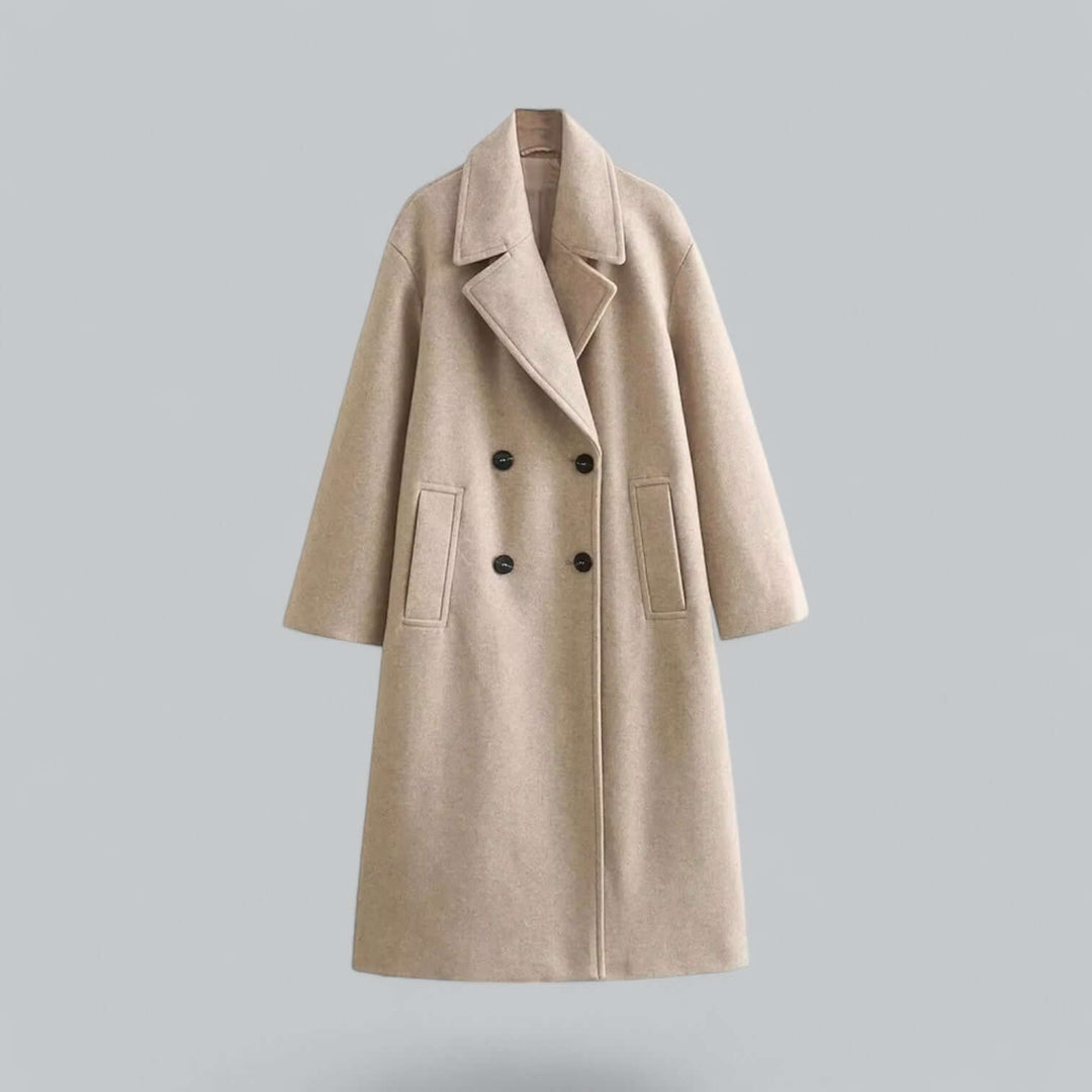 Damen Oversized Mantel Knopfverschluss Modern