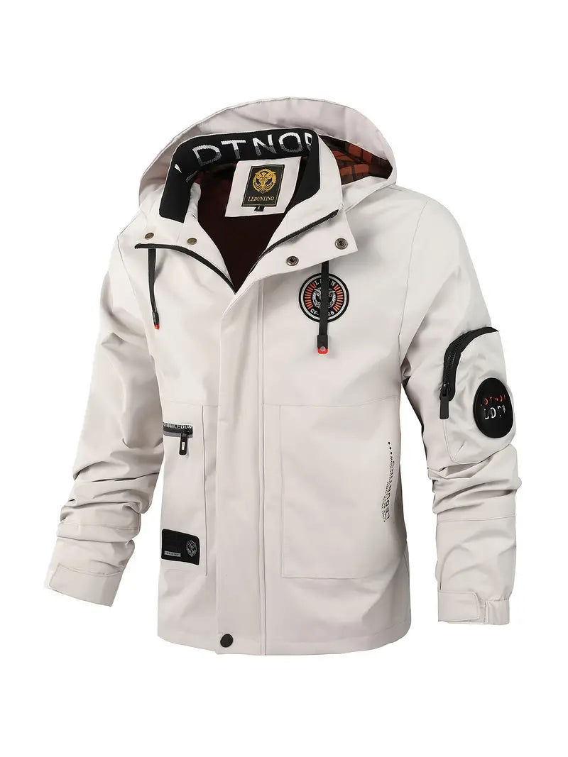 Herren Outdoor-Jacke Wasserdicht Winddicht Kapuze