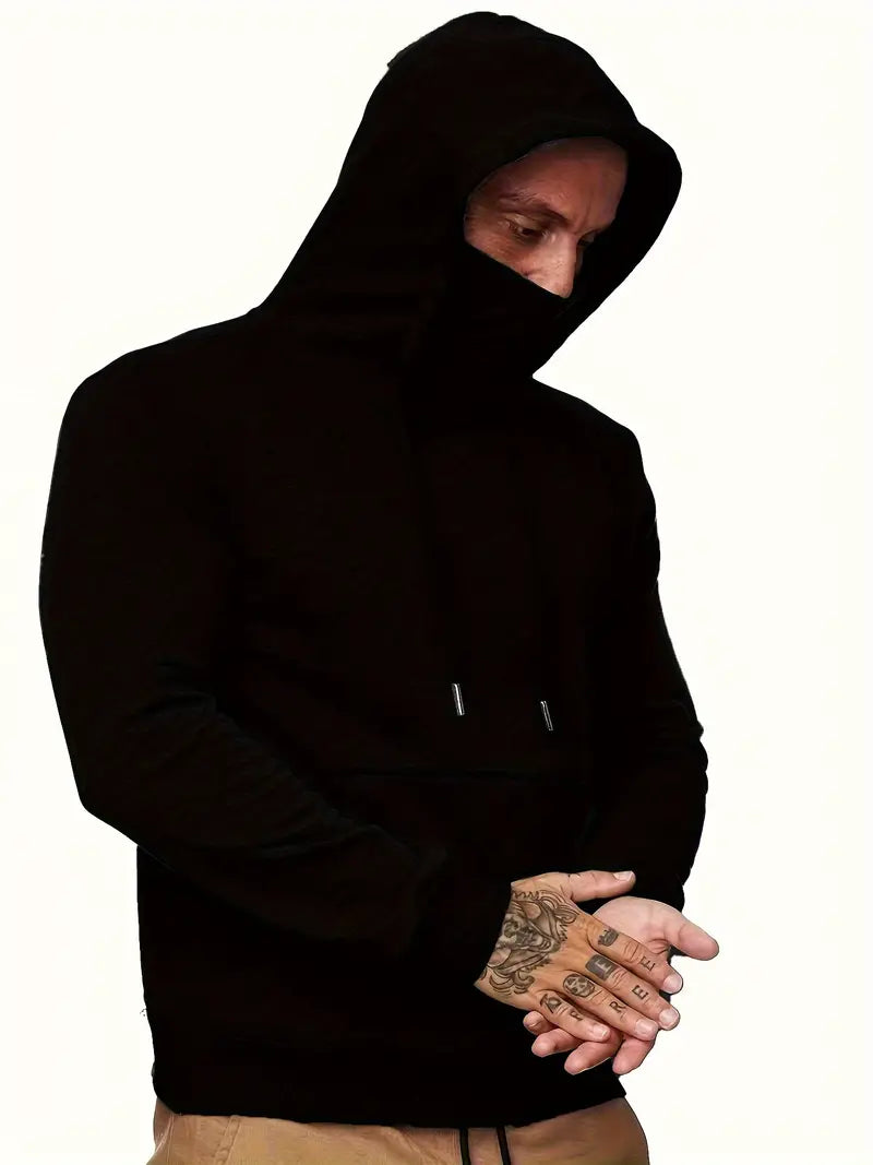 Lässiger Kapuzenpullover Mit Maskenfunktion - IdealeKleiden