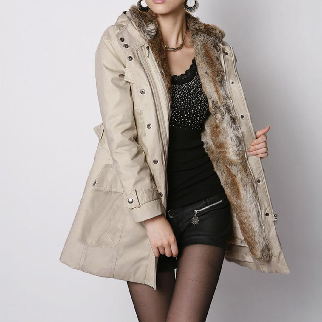 Elegantes Damenparka Mit Gürtel &amp; Chic Details - IdealeKleiden
