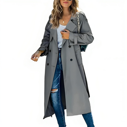 Stylisher Damen-Trenchcoat Elegant mit Gürtel