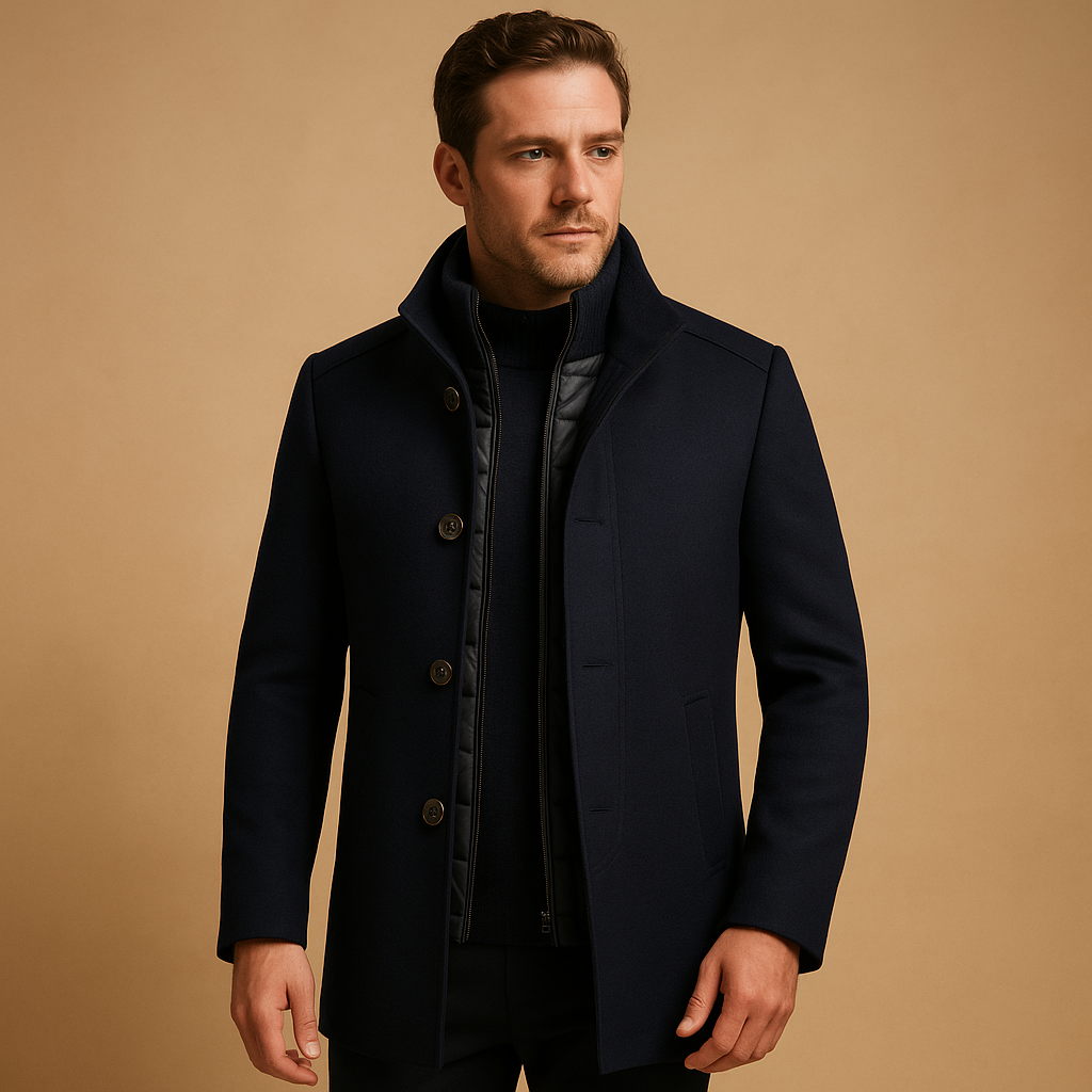 Herren Wintermantel Geradecut Elegant