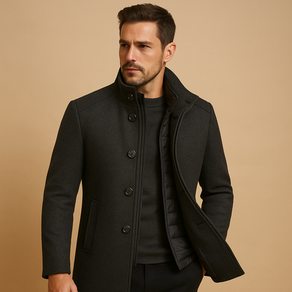 Herren Wintermantel Geradecut Elegant