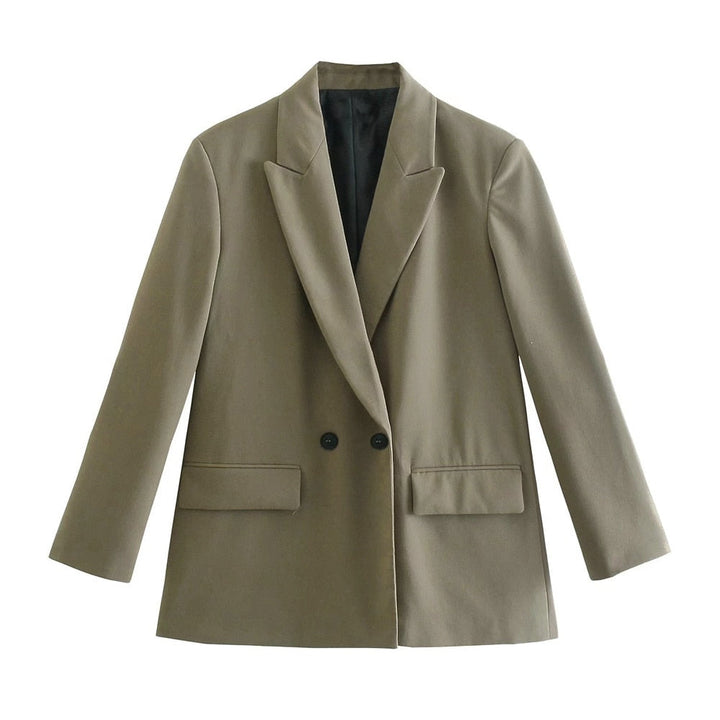 Stylischer Damenblazer Mit Taschen