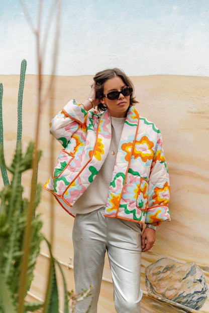 Personalisierte Steppjacke Modern Bedruckt