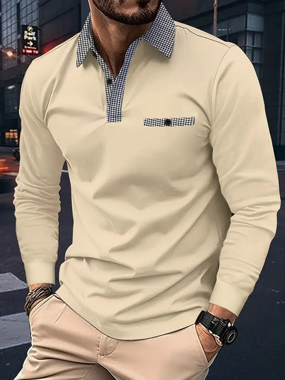 Ethan - Frühlings-Poloshirt Langarm Elegant