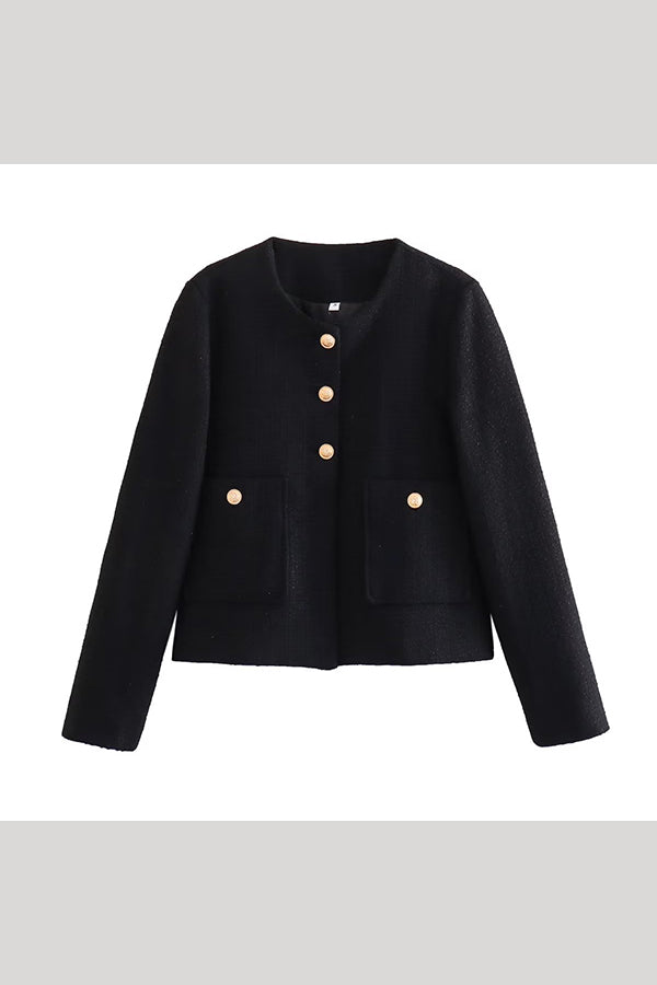 Modische Lässige Jacke Texturiertes Design