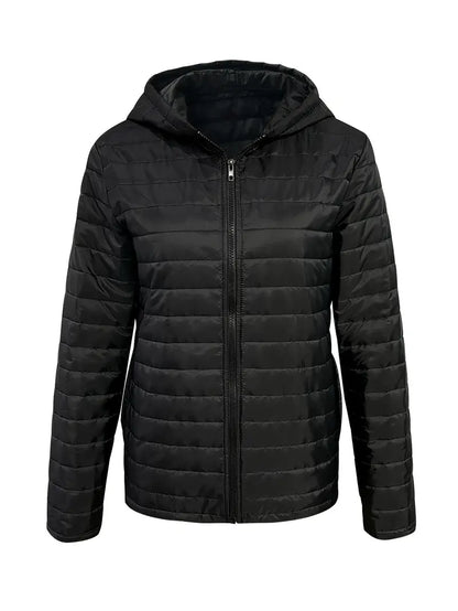 Stylische Steppjacke Hüftlang Mit Kapuze