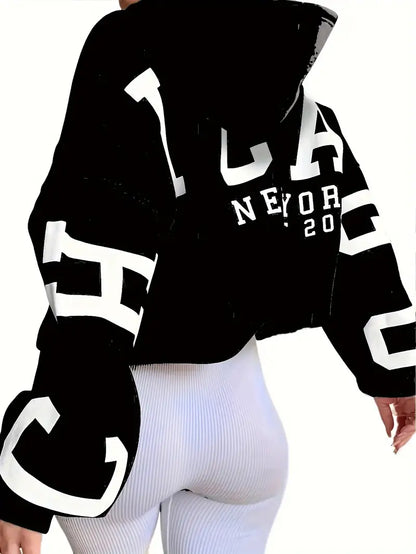 Übergroßer Hoodie Langarm Oversized Frauen