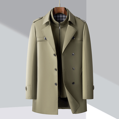Moderne Herren Trenchcoat Doppelreiher