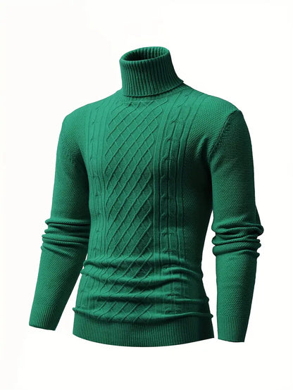 Lässiger Rollkragenpullover Herren Casual
