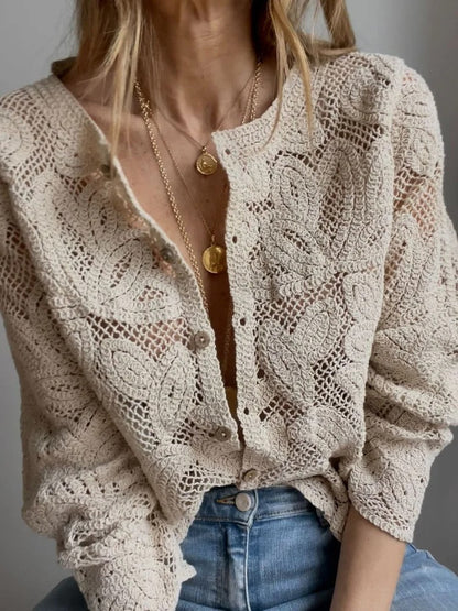 Handgefertigte Strickjacke Elegantes Design