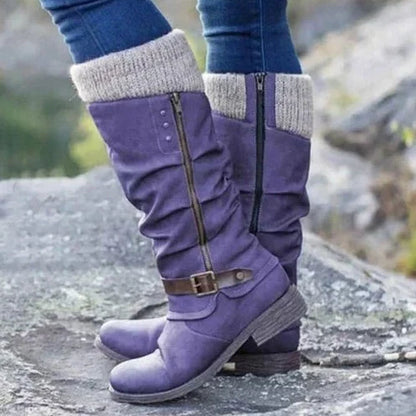 Stylische Knöchelstiefel Damen Schnalle