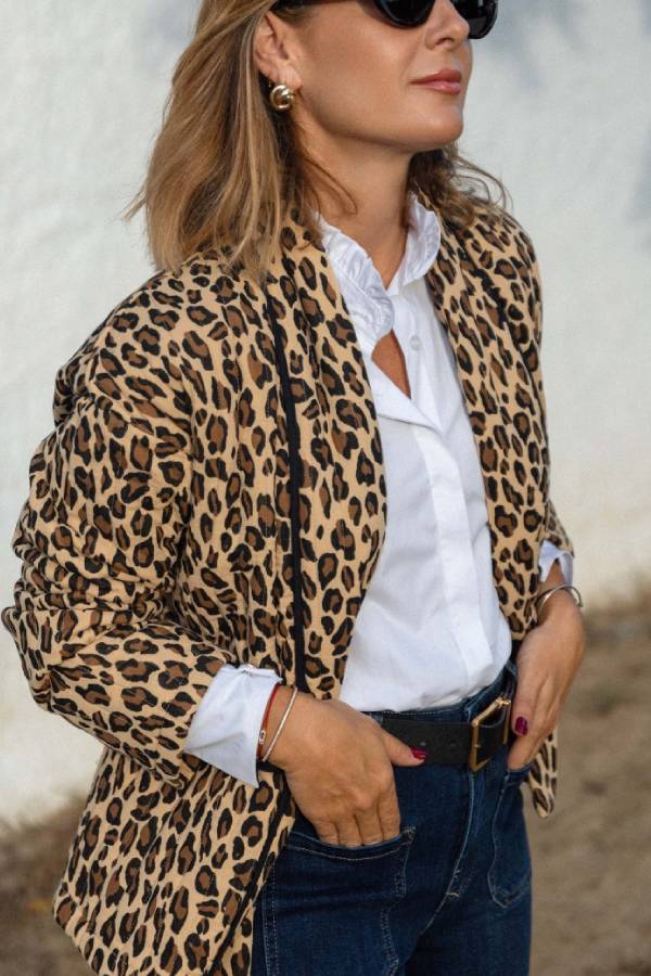 Stylische Leopardenjacke Damen