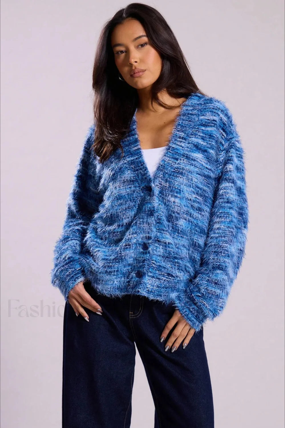 Stilvolle Strickjacke Vintage Streifen Look