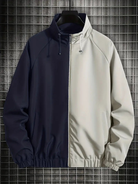 Modische Herrenjacke Colorblock Design - IdealeKleiden