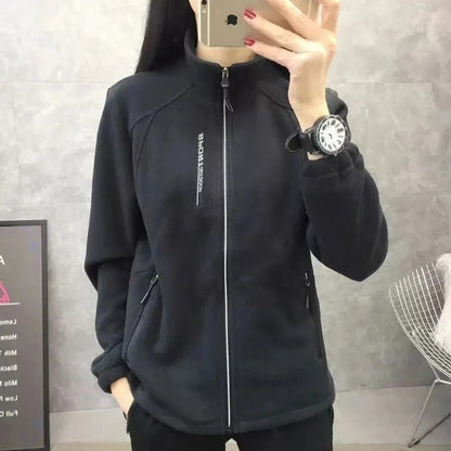 Frauen Fleecejacke Warm Wintermantel