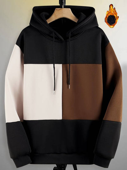 Herren Kapuzenpullover Kontrastfarben Trendy - IdealeKleiden