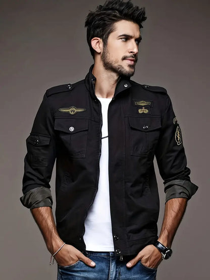 Trendige Leder-Motorradjacke Cool Urban Style