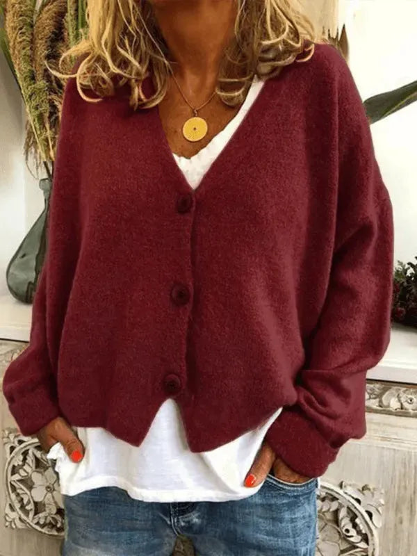 Bequeme Damen Strickjacke Pullover