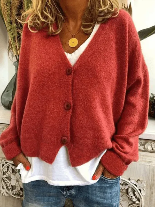 Bequeme Damen Strickjacke Pullover