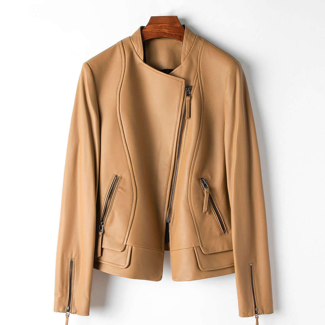 Elegante Damen Lederjacke Trendy Style