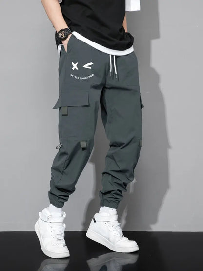 Herren Cargo Hose Bequem Mit Kordelzug