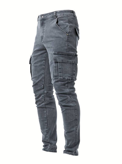 Herren Slim Fit Cargohose Modern