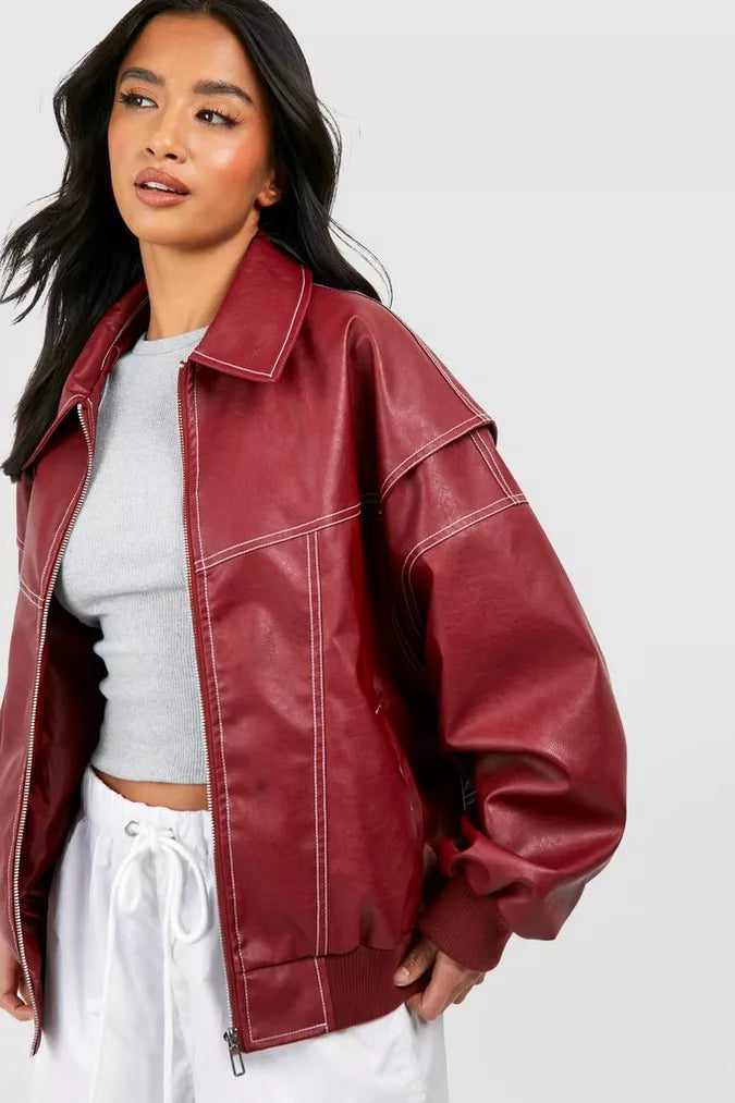Elegante Damenjacke Rot Modern Schnitt