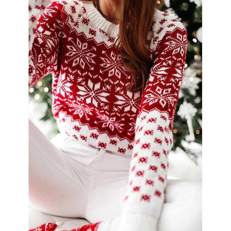 Weihnachts-Pullover Damen Elegant