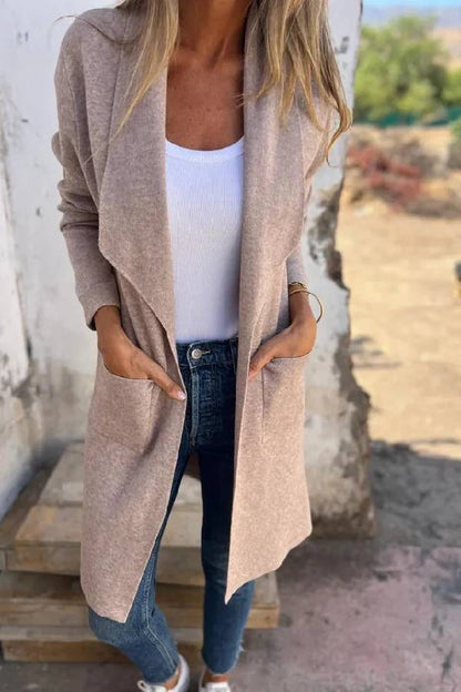 Modische Cardiganjacke Mittellang Damen