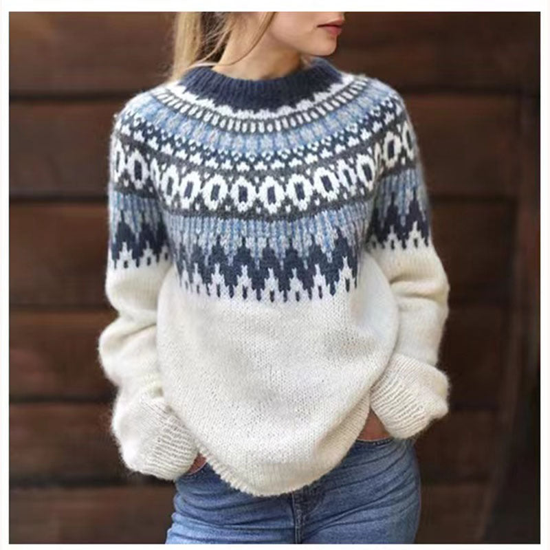Warme Wollpullover Insel Chic - IdealeKleiden