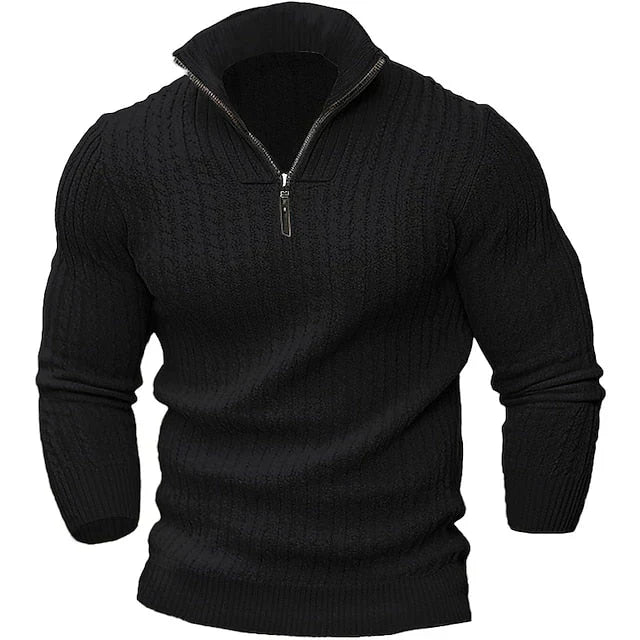 Moderne Herren Pullover Reißverschluss Design