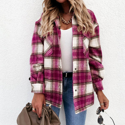 Stylische Damenjacke Warm Flanell