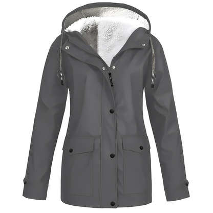 Wasserdichte DamenRegenjacke Fleece Isoliert