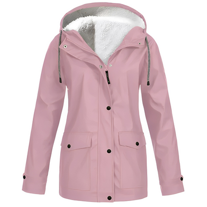 Wasserdichte DamenRegenjacke Fleece Isoliert