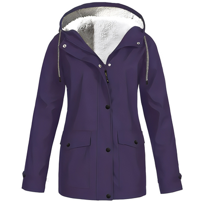 Wasserdichte DamenRegenjacke Fleece Isoliert